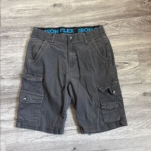 Men's Charcoal Cargo Shorts